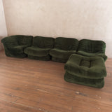 5 Piece Modular Spanish Olive Lounge Set