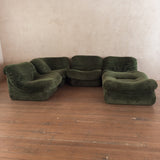 5 Piece Modular Spanish Olive Lounge Set
