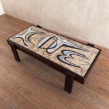 French Modernist Tile Top Coffee Table