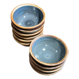 Blue Glazed French Ceramic Bowl