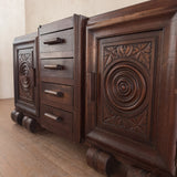 Sculptural Wood Sideboard by Charles Dudouyt, 1940s