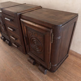 Sculptural Wood Sideboard by Charles Dudouyt, 1940s