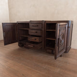 Sculptural Wood Sideboard by Charles Dudouyt, 1940s
