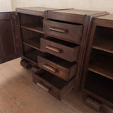 Sculptural Wood Sideboard by Charles Dudouyt, 1940s