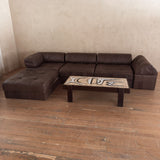 Chocolate Leather 'DS-88' Patchwork Sofa by De Sede