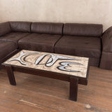 Chocolate Leather 'DS-88' Patchwork Sofa by De Sede