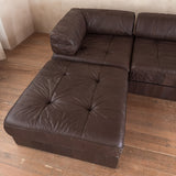 Chocolate Leather 'DS-88' Patchwork Sofa by De Sede