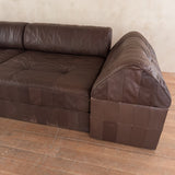 Chocolate Leather 'DS-88' Patchwork Sofa by De Sede