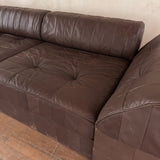 Chocolate Leather 'DS-88' Patchwork Sofa by De Sede