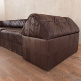 Chocolate Leather 'DS-88' Patchwork Sofa by De Sede