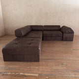 Chocolate Leather 'DS-88' Patchwork Sofa by De Sede