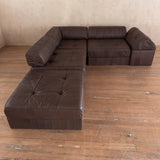 Chocolate Leather 'DS-88' Patchwork Sofa by De Sede