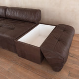 Chocolate Leather 'DS-88' Patchwork Sofa by De Sede