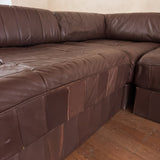 Chocolate Leather 'DS-88' Patchwork Sofa by De Sede