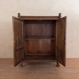 Hand Carved Oak Armoire by Charles Dudouyt, 1940s