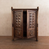 Hand Carved Oak Armoire by Charles Dudouyt, 1940s