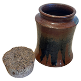 Medium Merlot Glazed Cork Top Vessel