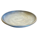Brushstroke Glazed Pottery Plate