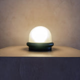 Green Accent Dome Table Lamp attr. Prisma Duna, 1970s