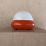 Orange Accent Dome Table Lamp attr. Luci Milano, 1970s