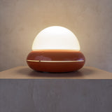 Orange Accent Dome Table Lamp attr. Luci Milano, 1970s