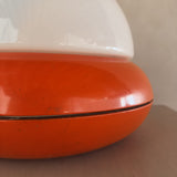 Orange Accent Dome Table Lamp attr. Luci Milano, 1970s