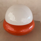 Orange Accent Dome Table Lamp attr. Luci Milano, 1970s