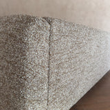 Oak Panel Sofa in Oatmeal Alpaca Bouclé, 1970s