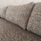 Oak Panel Sofa in Oatmeal Alpaca Bouclé, 1970s