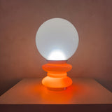 Milk Glass Globe Table Lamp