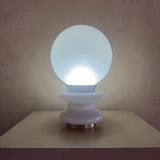 Milk Glass Globe Table Lamp