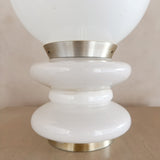 Milk Glass Globe Table Lamp
