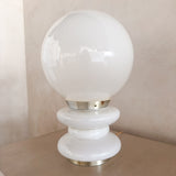 Milk Glass Globe Table Lamp