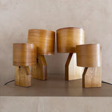 Pair of Scandinavian Bent Birch Table Lamps