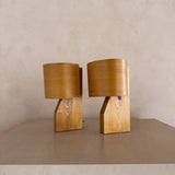 Pair of Scandinavian Bent Birch Table Lamps