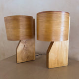 Pair of Scandinavian Bent Birch Table Lamps
