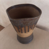 Large French Drip Glaze Studio Ceramic Vessel