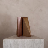 Pair of Mid Century Triangular Wood Bookends
