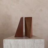 Pair of Mid Century Triangular Wood Bookends