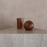 Pair of Geometric Wood Salt and Pepper Shakers