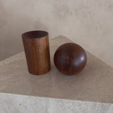 Pair of Geometric Wood Salt and Pepper Shakers