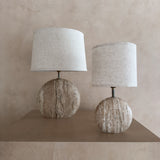 Postmodern Travertine Table Lamp