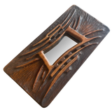 Vintage French Carved Wood Mirror