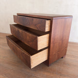 Mid Century Walnut 3 Drawer Dresser