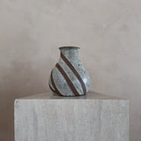 Speckled Glaze Spiral Band Studio Pottery Vase