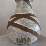 Speckled Glaze Spiral Band Studio Pottery Vase