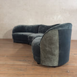 3 Piece Curved Velvet Sofa