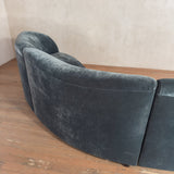 3 Piece Curved Velvet Sofa