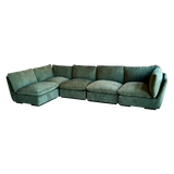 5 Piece Modular Sage Chenille Sectional