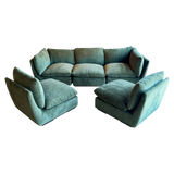 5 Piece Modular Sage Chenille Sectional